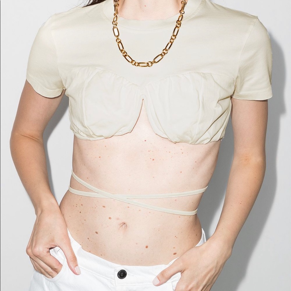 Jacquemus Underwire Wrap Tie Crop Top